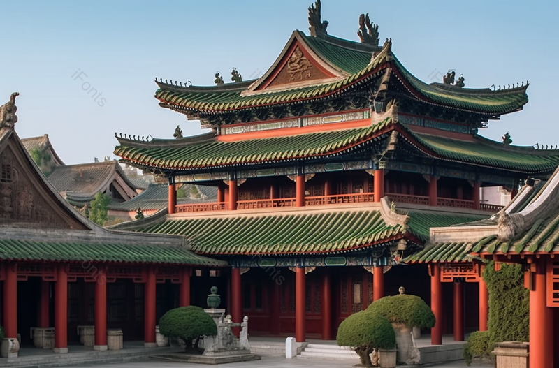 中国开封府内的古建屋檐屋顶,高清,摄影图,摄影图片,图片大全,摄影图免费下载